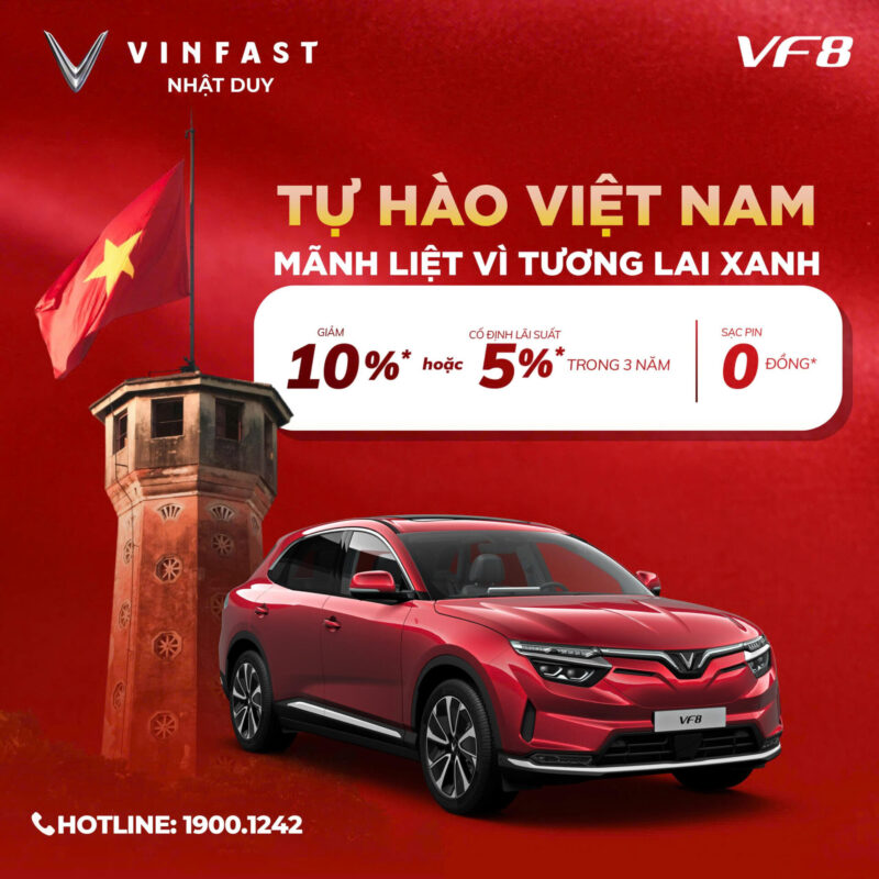 VINFAST VF 8 ĐỒNG HÀNH VÌ TƯƠNG LAI XANH VIỆT NAM