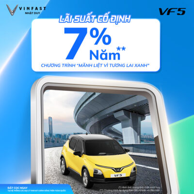 VINFAST VF 5 – XE ĐIỆN ĐÔ THỊ NHỎ GỌN