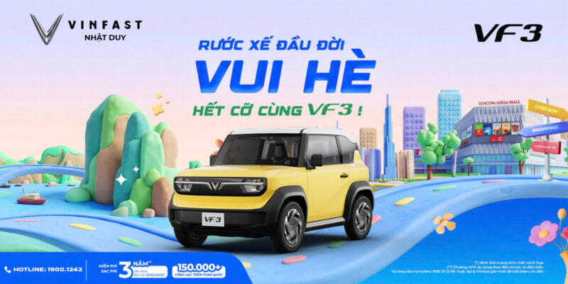 VINFAST VF 3 CHIẾC XE ĐIỆN "QUỐC DÂN" CHO MÙA HÈ