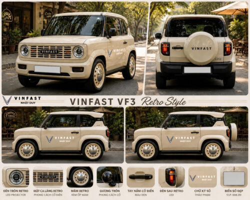 VINFAST VF 3 RETRO STYLE XE ĐIỆN HIỆN ĐẠI GẶP PHONG CÁCH CỔ ĐIỂN